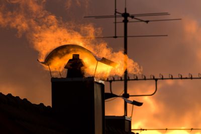 Rauchfangkehrer Dach mit Rauchfang